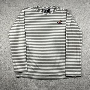 Flatbush Zombies Shirt Mens M Stripe Long Sleeve Bear Logo Hip Hop Rap Concert
